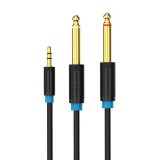 Vention BACBH audio kábel 2 M 3.5mm 2 x 6.35mm Fekete (BACBH)