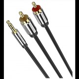 Vention BCFBL 3.5mm Jack apa - 2x RCA apa Kábel (10m) (BCFBL)