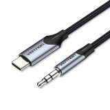 Vention BGKHF audio kábel 1 M 3.5mm USB C-típus Szürke