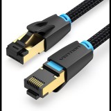 Vention Cotton Braided Cat.8 SFTP Patch Cable, 5m, fekete (IKGBJ)