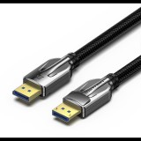 Vention Cotton Braided DP (DisplayPort) 2.0 10K Ultra Cable 3m Black Zinc Alloy Type (HGABI)