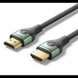 Vention Cotton Braided Ultra Thin HDMI-A Male to Male HD Cable 8K 1M Green Aluminum Alloy Type (ALOGF)