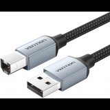 Vention Cotton Braided USB 2.0 A Male to B Male Printer Cable 5m Gray Aluminum Alloy Type (CTTHJ)
