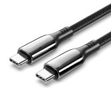 Vention Cotton Braided USB 2.0 C Male to C Male 5A Zinc Alloy Type cable 2m Black CTKBH
