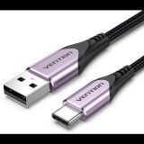 Vention Cotton Braided USB-C to USB 2.0 Cable Purple 1m Aluminum Alloy Type (CODVF)