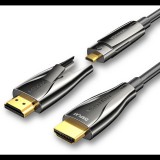 Vention Detachable Optical HDMI-A Male to HDMI-D + HDMI-A Male 4K Cable 30M Black (ALPBT)