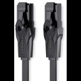 Vention Flat CAT6 UTP Patch Cord Cable, 5m, fekete (IBABJ)