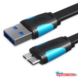 VENTION KÁBEL Lapos USB3.0 A M to Micro B M Kábel 0.5M Black