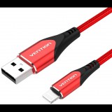 Vention Lightning MFi to USB 2.0 Braided Cable (C89) 2m Red Aluminum Alloy Type (LABRH)