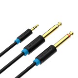 Vention TRS 2x 6.35 jack mono - 3.5 jack sztereo kábel 3m (BACBI)