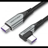Vention Type-C (USB-C) 2.0 Right Angle to USB-C 0.5M Gray Aluminum Alloy Type (TAKHD)