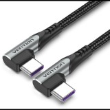 Vention Type-C (USB-C) 2.0 to USB-C Dual Right Angle 0.5m Gray Aluminum Alloy Type (TANHD)