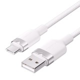 Vention USB 2.0 A Male to C Male 3A Aluminum Alloy Type cable 1m White CTNWF