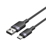 Vention USB 2.0 A Male to C Male 3A Aluminum Alloy Type cable 2m Black CTNBH