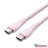 VENTION USB 2.0 C M to C M 5A kábel 1.5M Pink Silicone Type
