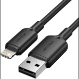 Vention USB 2.0 Type-A Male to Lightning Male 2.4A Cable 1M Black PVC Type (LAMBF)