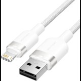 Vention USB 2.0 Type-A Male to Lightning Male 2.4A Cable 1M White Aluminum Alloy Type (LANWF)