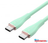 VENTION USB 2.0 Type-C M to 2 Type-C M 5A kábel 1.5M Green Silicone Type