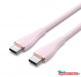 VENTION USB 2.0 Type-C M to 2 Type-C M 5A kábel 1.5M Pink Silicone Type
