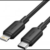 Vention USB 2.0 Type-C Male to Lightning Male 3A Cable 1M Black PVC Type (LAKBF)