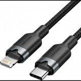 Vention USB 2.0 Type-C Male to Lightning Male 3A Cable 2M Black Aluminum Alloy Type (LALBH)