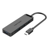 Vention USB 3.0 4 portos HUB 0,15m fekete (TGKBB) (TGKBB)