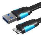 Vention USB 3.0 A - Micro-B lapos kábel 2m fekete (VAS-A12-B200) (VAS-A12-B200)