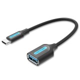 Vention USB 3.1(Gen 1) C Male to A Female OTG Cable 0,15m Black CCVBB