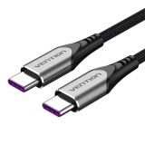Vention USB-C 2.0 kábel 5A 2m szürke (TAEHH) (TAEHH)