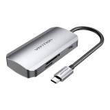 Vention USB-C - 3xUSB 3.0 dokkoló állomás 0,15m szürke (TNHHB) (TNHHB)