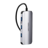 Vention USB-C - HDMI, 3x USB 3.0, RJ45, PD dokkoló állomás 0,15m szürke (TOHHB) (TOHHB)