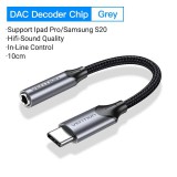 Vention USB-C Male to 3.5MM Earphone Jack With DAC Adapter Grey BGMHF