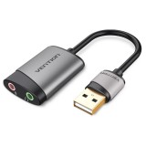 Vention USB External Sound Card 0.15M Gray Metal  CDKHB