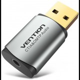 Vention USB External Sound Card Gray Metal Type (OMTP-CTIA) (CDLH0)