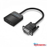VENTION VGA to HDMI Converter with FeM Micro USB and Audio Port 0.15M Black