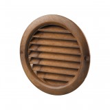 Vents MV 125 BVS kerek szellőzőrács, Mahagóni szinben, csőcsatlakozóval, rovarok elleni védőhálóval (6196)