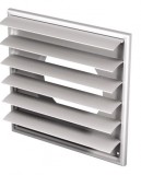 Vents MV 250/150 VJ műanyag szellőzőrács 250×250 D150 csőcsatlakozóval, gravitációs zsaluval szerelve