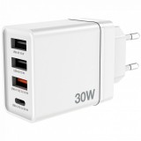 Verbatim 30W 4-Port USB Wall Charger White 49701