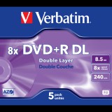 Verbatim 43541 írható DVD 8,5 GB DVD+R DL 5 dB (43541)