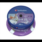 Verbatim 43667 írható DVD 8,5 GB DVD+R DL 25 dB (43667)