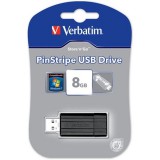 Verbatim 8GB PinStripe USB 2.0 pendrive fekete