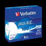 Verbatim BD-R 100 GB  4X Blu-Ray Nyomtatható Lemez, Normál Tokban