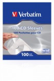 Verbatim CD/DVD Sleeves 100db White 49976