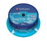 Verbatim CD-R 52X Lemez, Crystal Azo Réteg - Cake (25)
