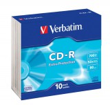Verbatim CD-R 52X Lemez - Slim Tokban (10)