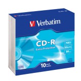 Verbatim CD-R 52X Lemez - Slim Tokban (10)