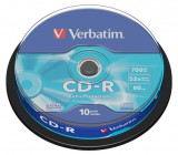 Verbatim cd-r írható cd lemez 700mb 10db hengeres 43437