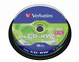 Verbatim CD-RW 80 8-12x 10db/henger (10-ös címke) 43480