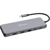 Verbatim CMH-13 USB C-típus 10000 Mbit/s Ezüst (32153)
