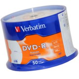 Verbatim DVD-R 16X Nyomtatható Lemez /NO ID/ - Cake (50)